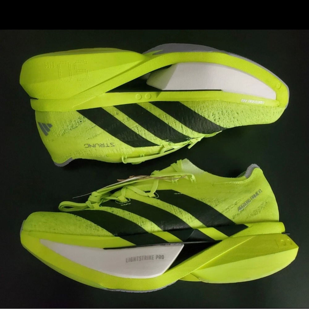 Men's Adidas Adizero Prime X 3.0 Strung Lucid Lemon Black  JI2981 Size 13